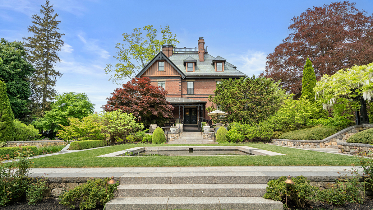 This $35 Million Boston-Area Mansion Is Surrounded By an Acre of Peaceful Gardens
