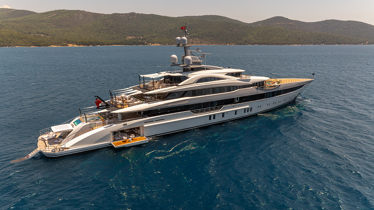 This New 263-Foot Superyacht Has a Striking Infinity Pool Overlooking the Stern