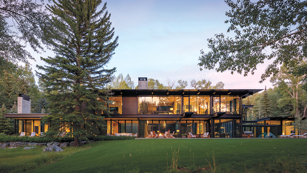 This Family of Art Collectors Built a Modern Industrial Home Nestled in Aspen’s Forested Woods