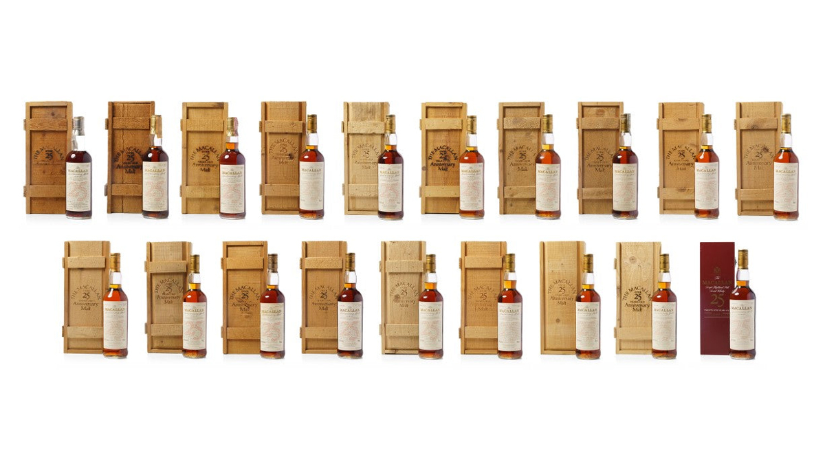 A Rare Complete Set of the Macallan Anniversary Malt Collection Is for Sale