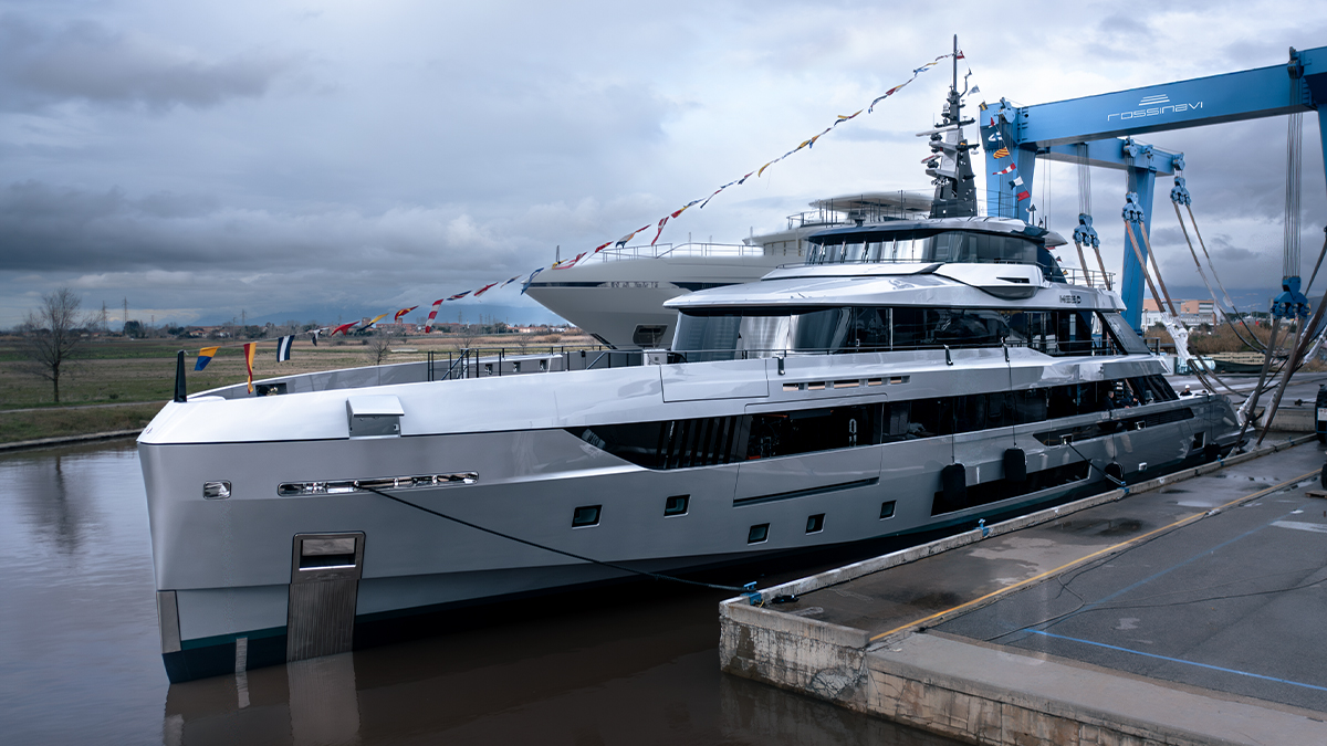 Rossinavi’s New 173-Foot Superyacht Has a Sweeping Owner’s Cabin With a Private Deck
