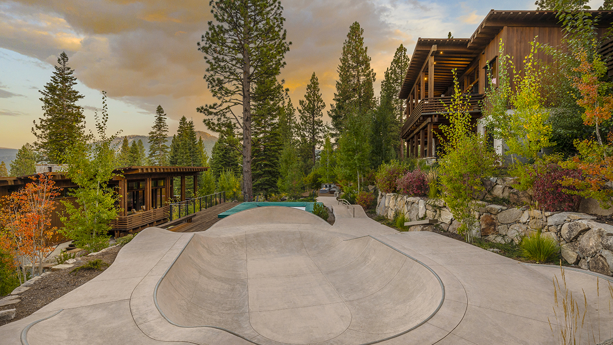 This $15 Million Lake Tahoe Compound Has a Private Skate Park at the Center