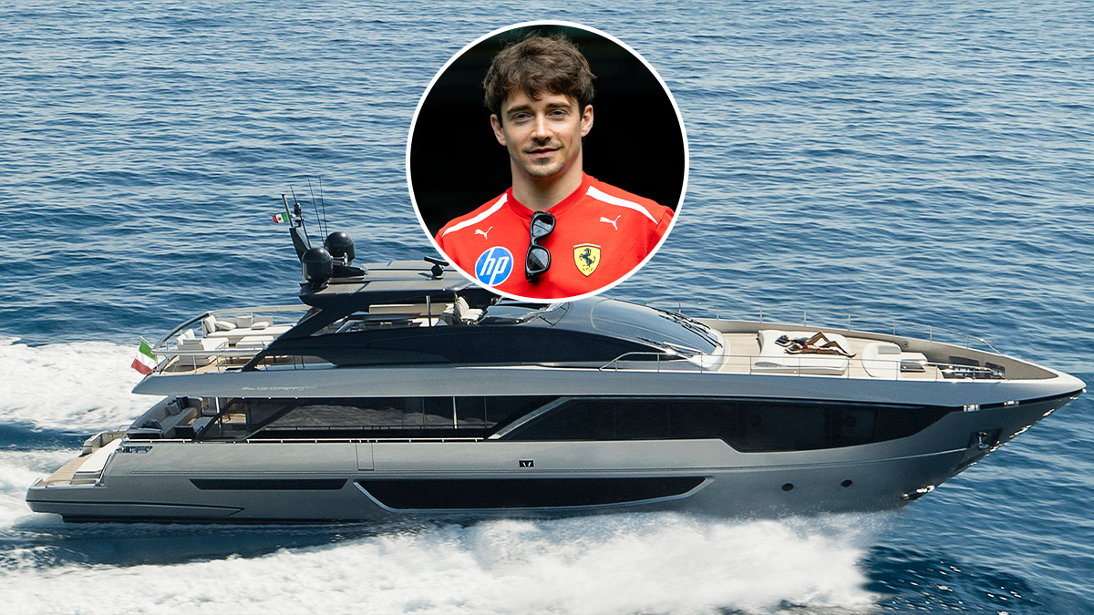 Charles Leclerc Just Received His Sleek New 102-Foot Riva Superyacht