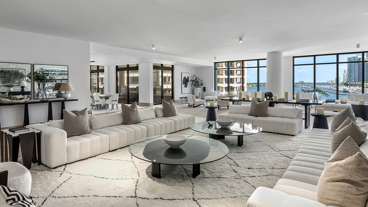 This $36 Million Residence on Miami’s Fisher Island Merged Two Condos Into One Sprawling Home