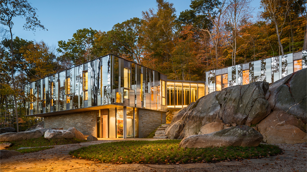 Inside a $15 Million Mirrored Retreat Hiding in the New York Woods